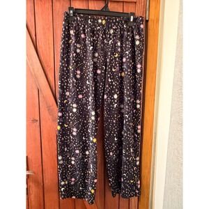 Comfort Code by Cuddl Duds Celestial Moon Star Pajama Pants Black Small